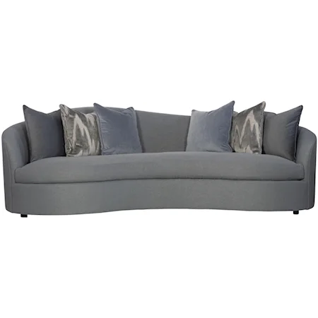 Transitional Right Arm Sofa with Six 22" x 22" Throw Pillows